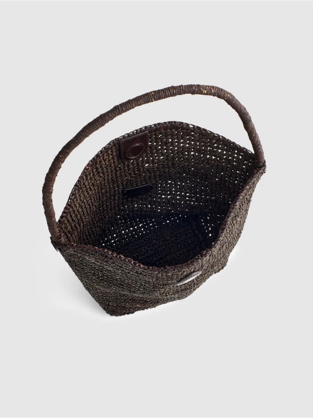 (SOLD on Depop) Madewell Dark Brown Woven Shoulder Bag - Picture 3 of 6